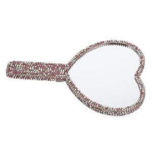 Healvian Espejo de Mano con Diamantes de Imitación Portátil…