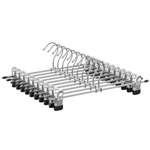 SONGMICS Perchas Metálicas para Pantalones, Juego de 10, Pe…