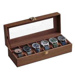 SONGMICS Caja de Relojes con 6 Compartimentos, Estuche de R…