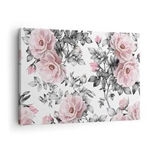 ARTTOR Lienzos decorativos Flores hojas planta rosa Cuadro…