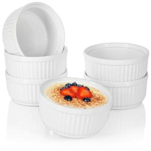 COM-FOUR® 6x Platos para soufflé - Cuencos de cerámica con…