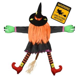 Decoraciones De Halloween, 37 Pulgadas Cute Crashing Witch…