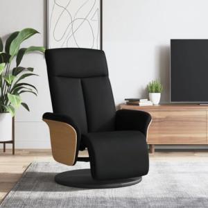 Homgoday Sillón reclinable con reposapiés Tela Negra Sillón…
