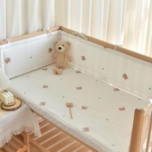 QOPIGFBN Protector de Cuna para Bebé, Chichonera Cuna de Al…