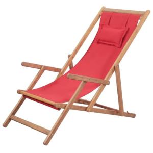 Tidyard Silla de Playa Plegable de Tela y Estructura de Mad…