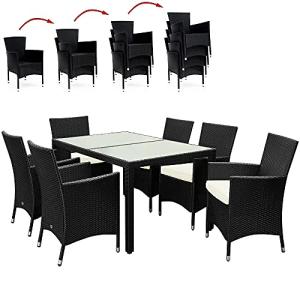 CASARIA® Comedor de Jardín Mailand 150x90 Poliratán 1 Mesa…