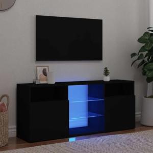 HOMTAKIE - Mueble de TV con luces LED (120 x 30 x 50 cm), c…
