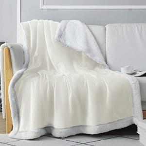 Everlasting Comfort Plush Sherpa Fleece Blanket - Dual Side…