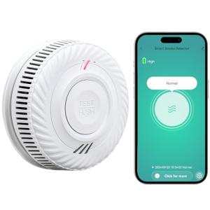 PHYSEN Smart WiFi Detector de Humo 10-Año Batería, Detector…