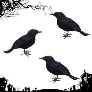 3 Piezas Cuervos De Halloween, Cuervos Realistas De Hallowe…