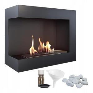 KRATKI Delta 600 Chimenea de Esquina Izquierda de bioetanol…