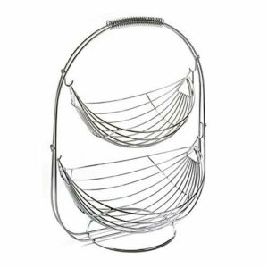 Frutero cromado de dos alturas