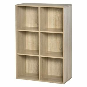 HOMCOM Estantería para Libros Estantes de Madera de 3 Nivel…