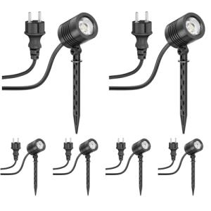 ledscom.de 6 piezas Foco LED pequeño de jardín con piqueta…