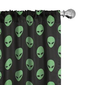ABAKUHAUS Extraterrestre Juego de 2 Paños Cortinas, Diseño…