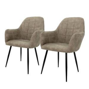 ECD Germany Juego de 2 Sillas de Comedor con Respaldo y Rep…