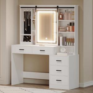 Hzuaneri Tocador de Maquillaje con Luces LED Ajustables, Es…