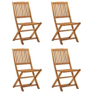 Tidyard Sillas Plegables de jardín 4 Unidades Madera Maciza…