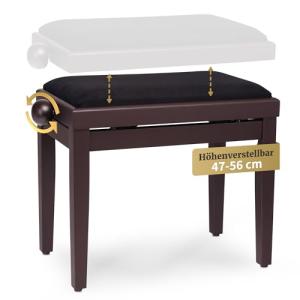 Banco para piano Classic Cantabile en palisandro mate