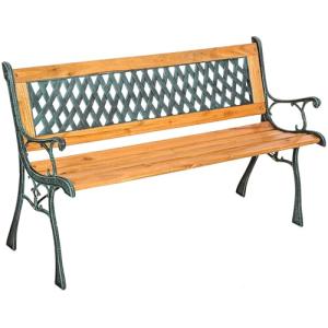 TecTake® Banco de Jardín Exterior, Madera Lacada y Hierro F…