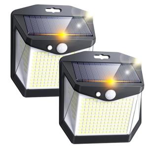 Solar Exterior Jardin LED Luz: 248 LED Solares Movimiento S…