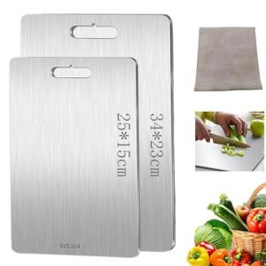 Titanium Cutting Board, 2 Piezas Tabla de Cortar de Titanio…