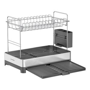 SONGMICS Escurreplatos de 2 Capas, Escurreplatos Extensible…
