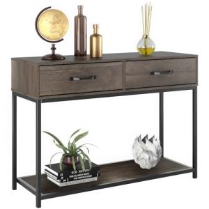 ADOV Mesa consola con cajones, mesa de pasillo industrial c…