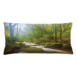 ABAKUHAUS Bosque Funda para Almohada, Paisaje de Bosque Cas…