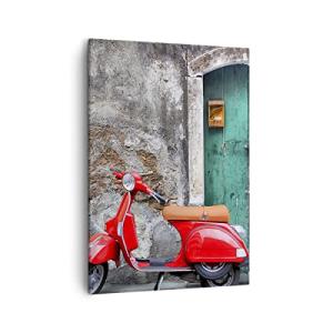 Lienzos decorativos Scooter transporte italia retro Cuadro…