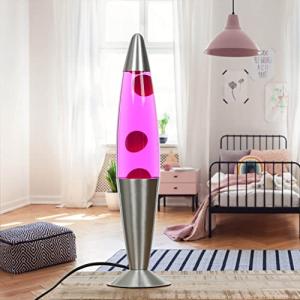 Lámpara de lava extravagante lámpara de cera rosa líquido 4…