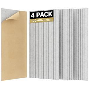 TONOR 4 Paquetes Paneles Acusticos Grande, 120x60x0,9cm Pan…