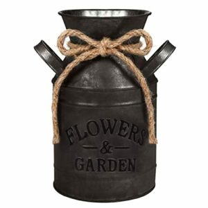Belle Vous Florero Rustico de Metal - 11,3 x 19 cm - Jarron…