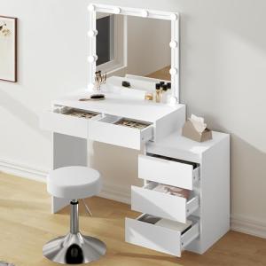 WOLTU Tocador Maquillaje con Espejo y Luz LED, Iluminacion…