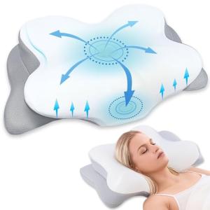 BUYLUX Almohada Cervicales y Cuello Ergonómica 2en1 Premium…