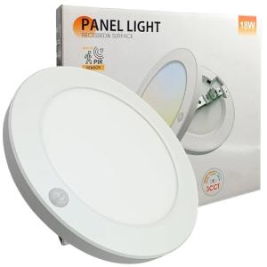 Plafon LED Techo Sensor de Movimiento Circular 23cm, 18W, 1…