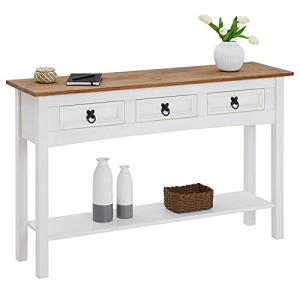 CARO-Möbel Mesa consola Campo de pino macizo con 3 cajones,…
