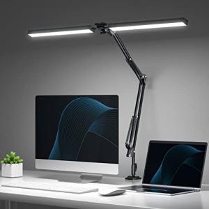 CHICLEW 24W Lámpara de Escritorio, Doble Cabeza Flexo LED E…