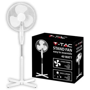 V-TAC Ventilador de Pie 40W con Base en Cruz - Diámetro 60…