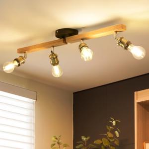ANWIO Lámpara Techo Focos Retro, 4 Focos Led Interior Techo…