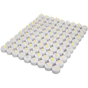 OSHINE 100unidades LED Velas Velas CR2032 pilas velas sin l…