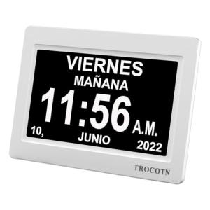 TROCOTN Reloj Digital de 7 Pulgadas, Calendario, Pantalla G…