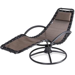 CASARIA Tumbona Reclinable Eve Giratoria 360° de Acero Incl…