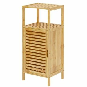 Sogesfurniture Mueble de Baño Bambú, Armario Con Estante y…
