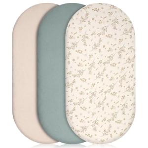 Hixava Sabanas Ajustables para Bebe Juego,3 Piezas 100% Cot…