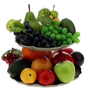 Gresorth Falso Mezclado Fruta Artificiales Manzana, Peach,…