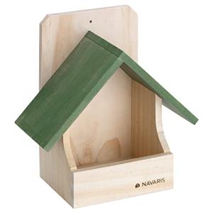 Navaris Casita para pájaros de Madera - Casa de Exterior co…