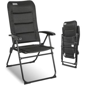 Homecall Silla de jardín plegable, respaldo alto, soporta 1…
