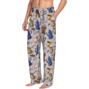 Pantalones de pijama para hombre con bolsillos, estilo vint…