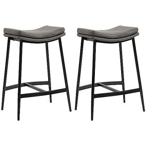 HOMCOM Conjunto de 2 Taburetes Altos de Cocina Sillas Altas…